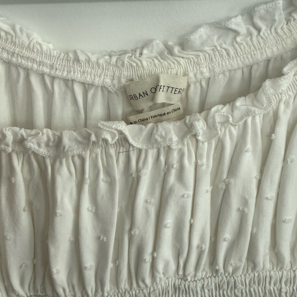 Urban Outfitters Rosie Smocked Tiered Ruffle Romper - Picture 6 of 7